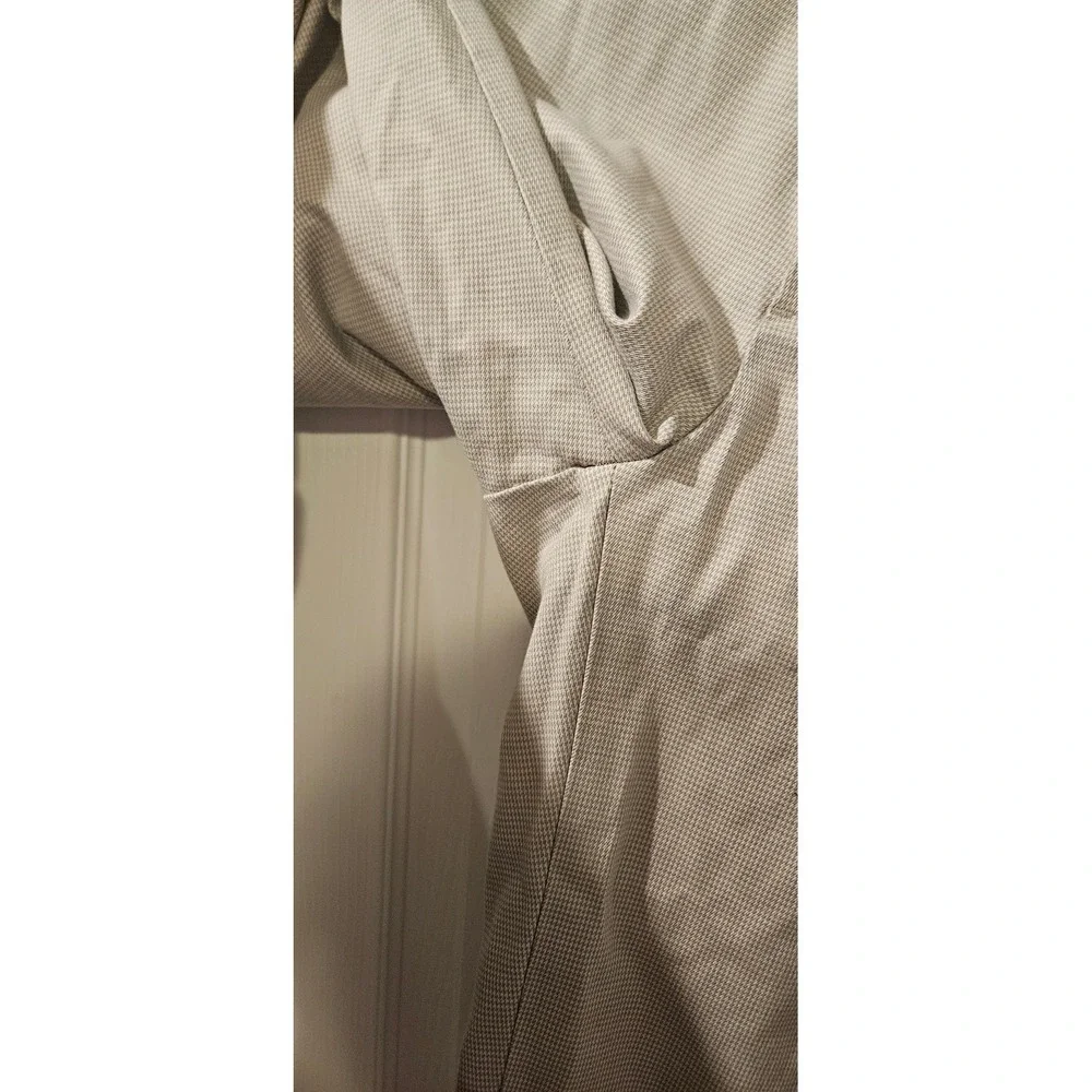 Brooks Brothers Clark Chino Pants 32x32 Beige Micro Houndstooth Slim Fit Stretch
